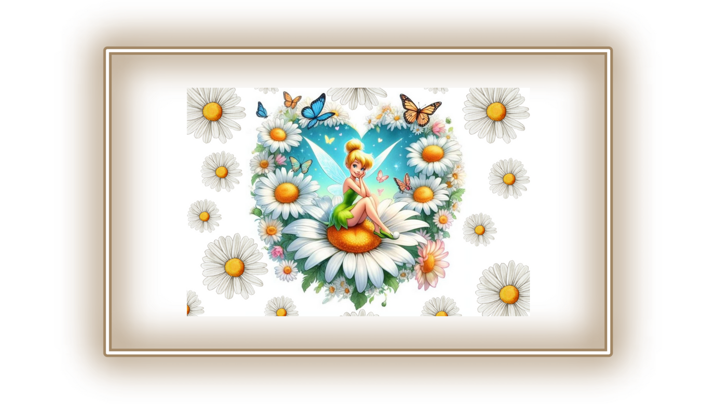 Tableau Fée clochette marguerite