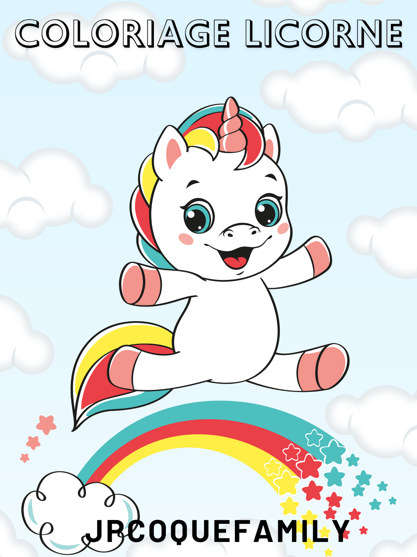 Coloriage Licorne
