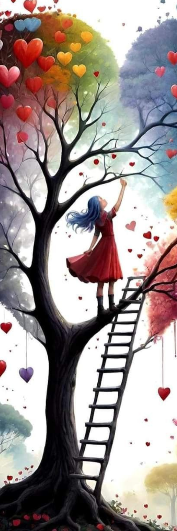 Marque page Fille dans l'arbre