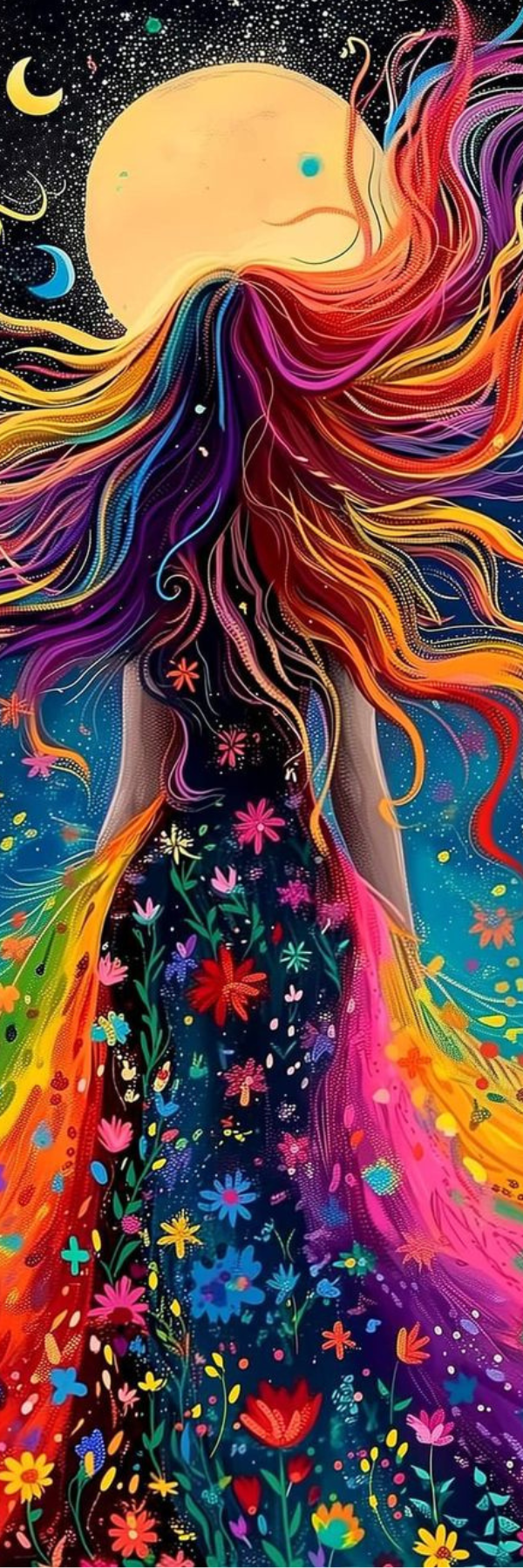 Marque page Fille couleurs