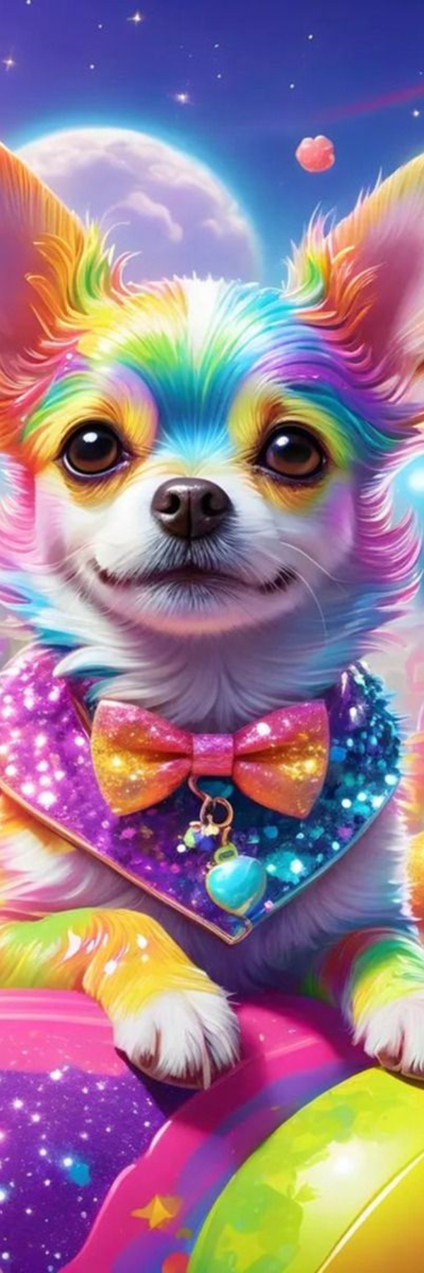 Marque page Chien couleurs