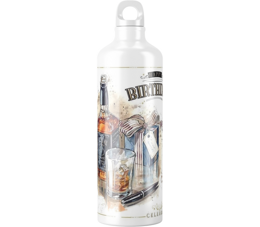 Coffret cadeau: Gourde Joyeux anniversaire homme