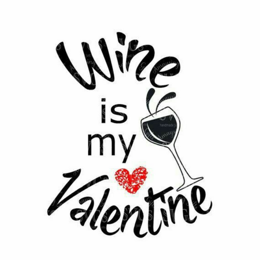 Coffret cadeau: Dessous de verre Le vin c'est ma Valentine
