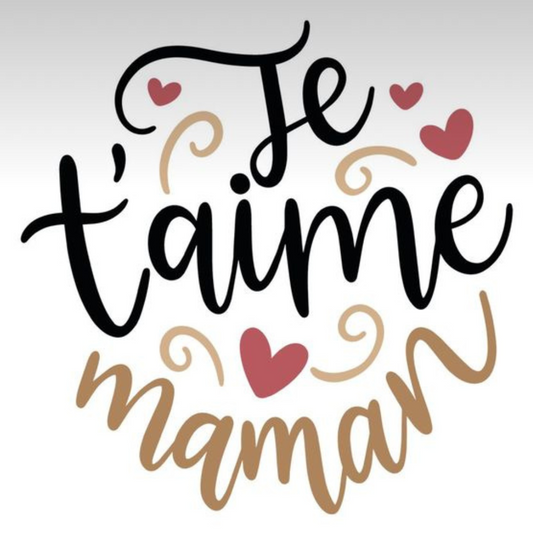 Coffret cadeau: Dessous de verre Je t'aime maman