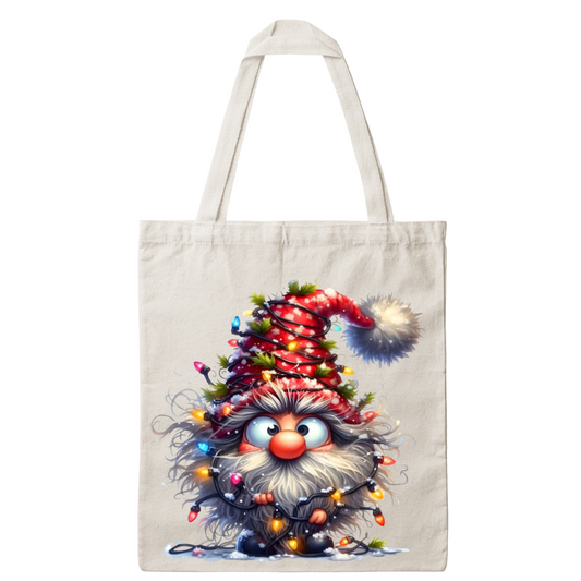 Coffret cadeau: Tote bag Père Noël guirlande