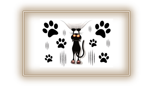 Tableau Chat griffe