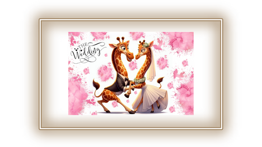 Tableau Mariage girafe