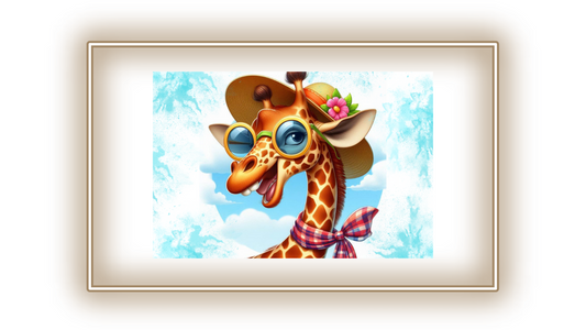 Tableau Girafe en vacance