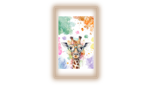 Tableau Girafe à lunette