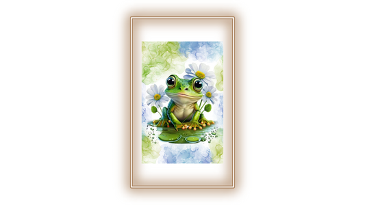 Tableau Grenouille marguerite