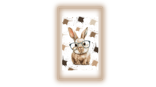 Tableau Lapin lunette