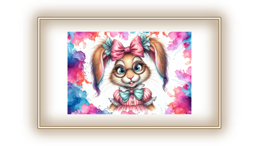Tableau Lapin couettes