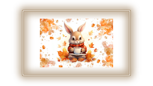 Tableau Lapin automne