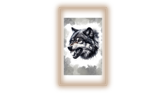 Tableau Tête loup