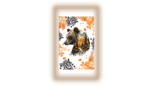 Tableau Ours paysage