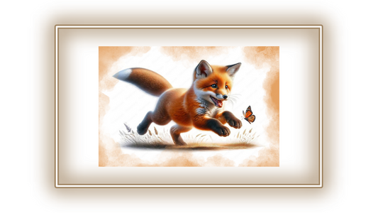 Tableau Renard papillon