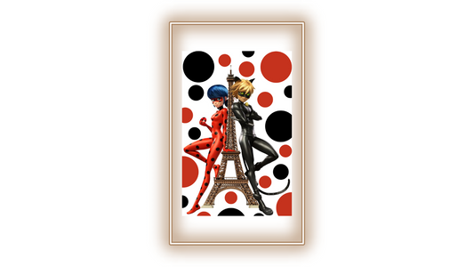 Tableau Chat noir et Miraculous