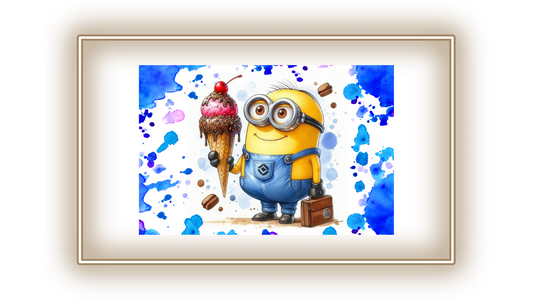 Tableau Minions avec sa glace