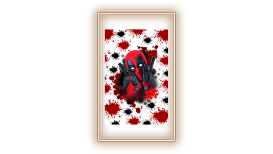 Tableau Deadpool rouge et noir