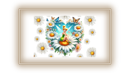 Tableau Fée clochette marguerite