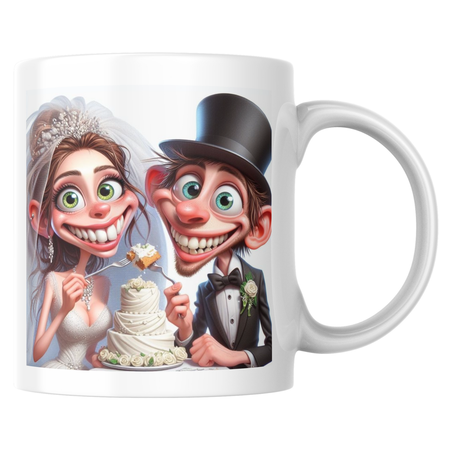 Mug Les mariés mangent le gâteau