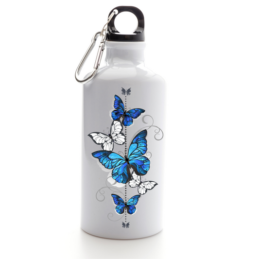 Gourde Les papillons bleus/blanc