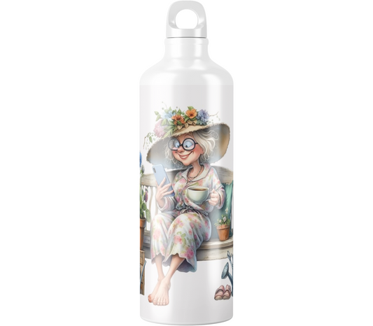 Coffret cadeau: Gourde Mamie sur son banc