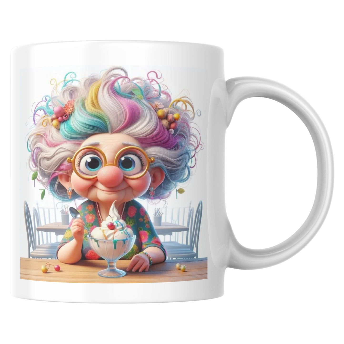 Coffret cadeau: Mug Mamie mange sa glace