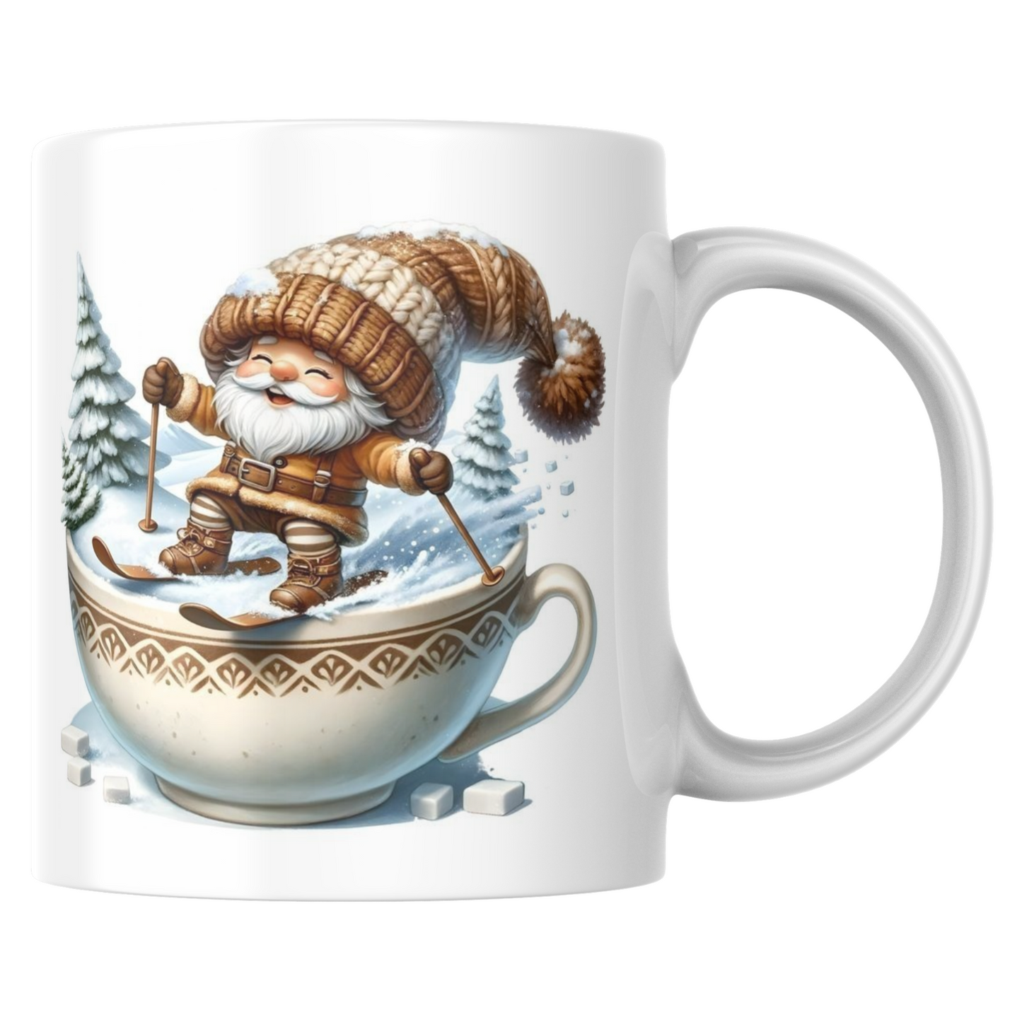 Mug Père Noël fait du ski