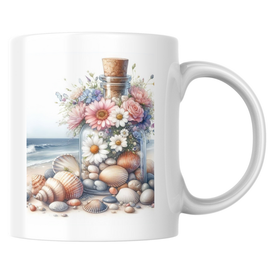 Mug Une bouteille à la plage