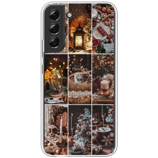 Coffret cadeau: Coque téléphone Noël marron