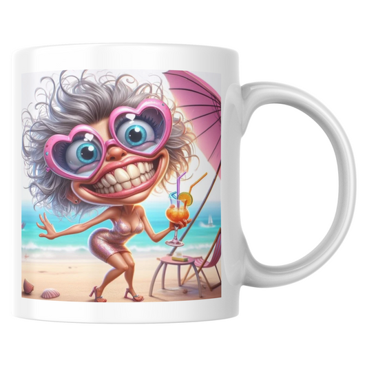 Mug Mamie à la plage