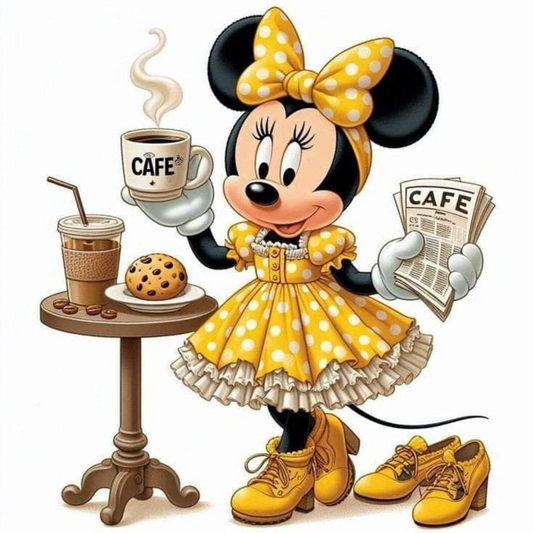 Coffret cadeau: Dessous de verre Minnie café