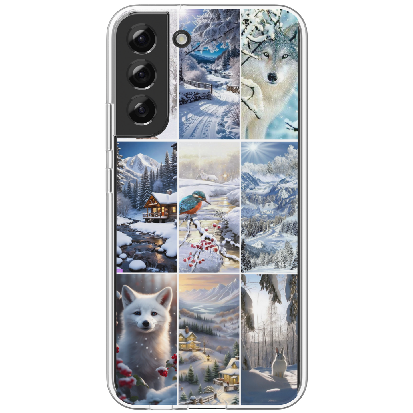 Coffret cadeau: Coque téléphone Hiver/animaux