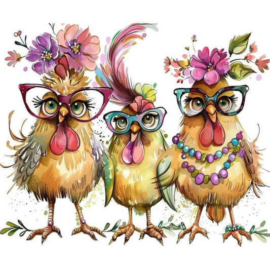 Coffret cadeau: Dessous de verre Les poules