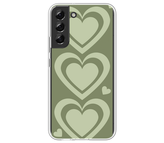 Coque Coeur vert clair/foncé