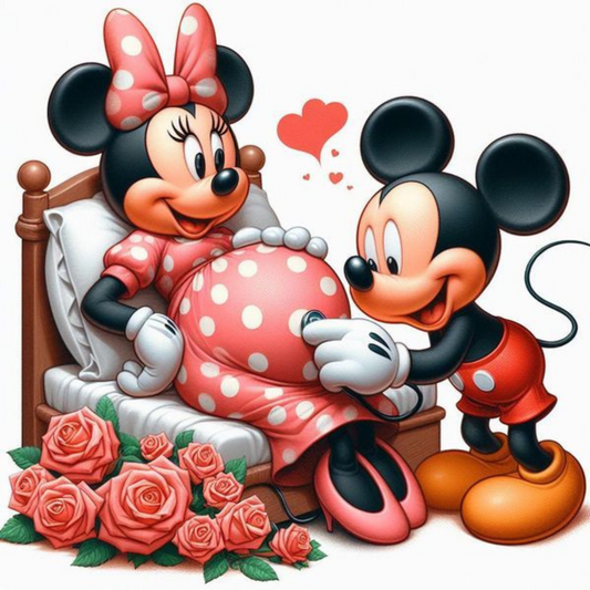 Coffret cadeau: Dessous de verre Minnie enceinte